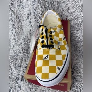 BRAND NEW VANS Era Big Check Yellow White Low Top Men 7.5 Women 9